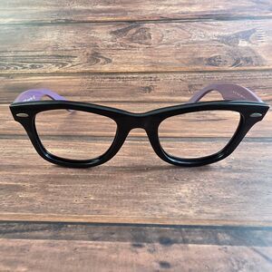 Ray-Ban Wayfarer Women's Black Purple 50mm Eyeglasses Frames Italy
